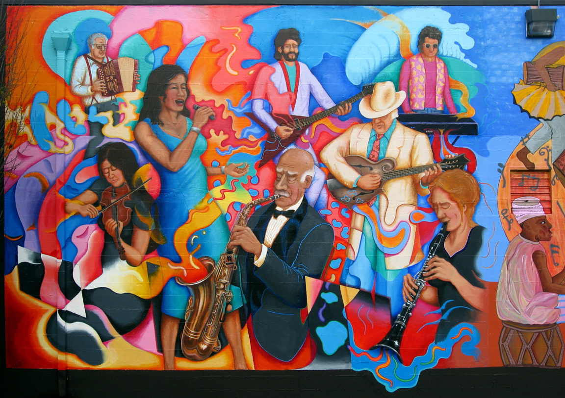 The Musician's Union Building Mural in Portland, OR