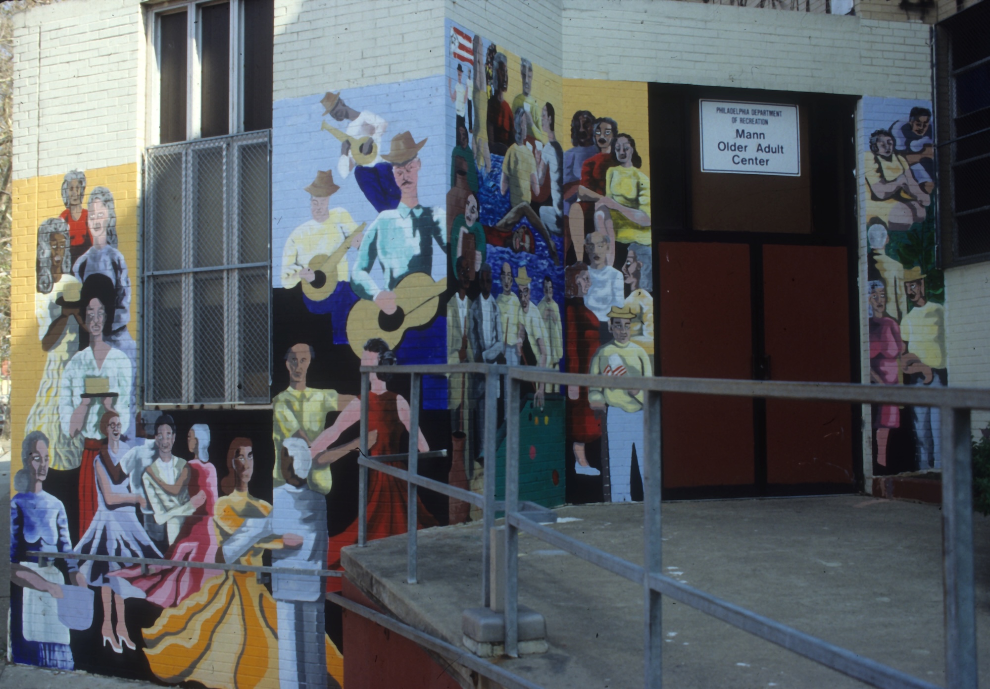 Four music-themed murals at the Mann in Philadelphia, PA