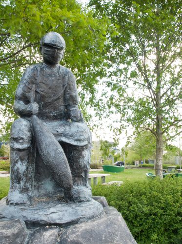 Man Fishing Statue -  Canada