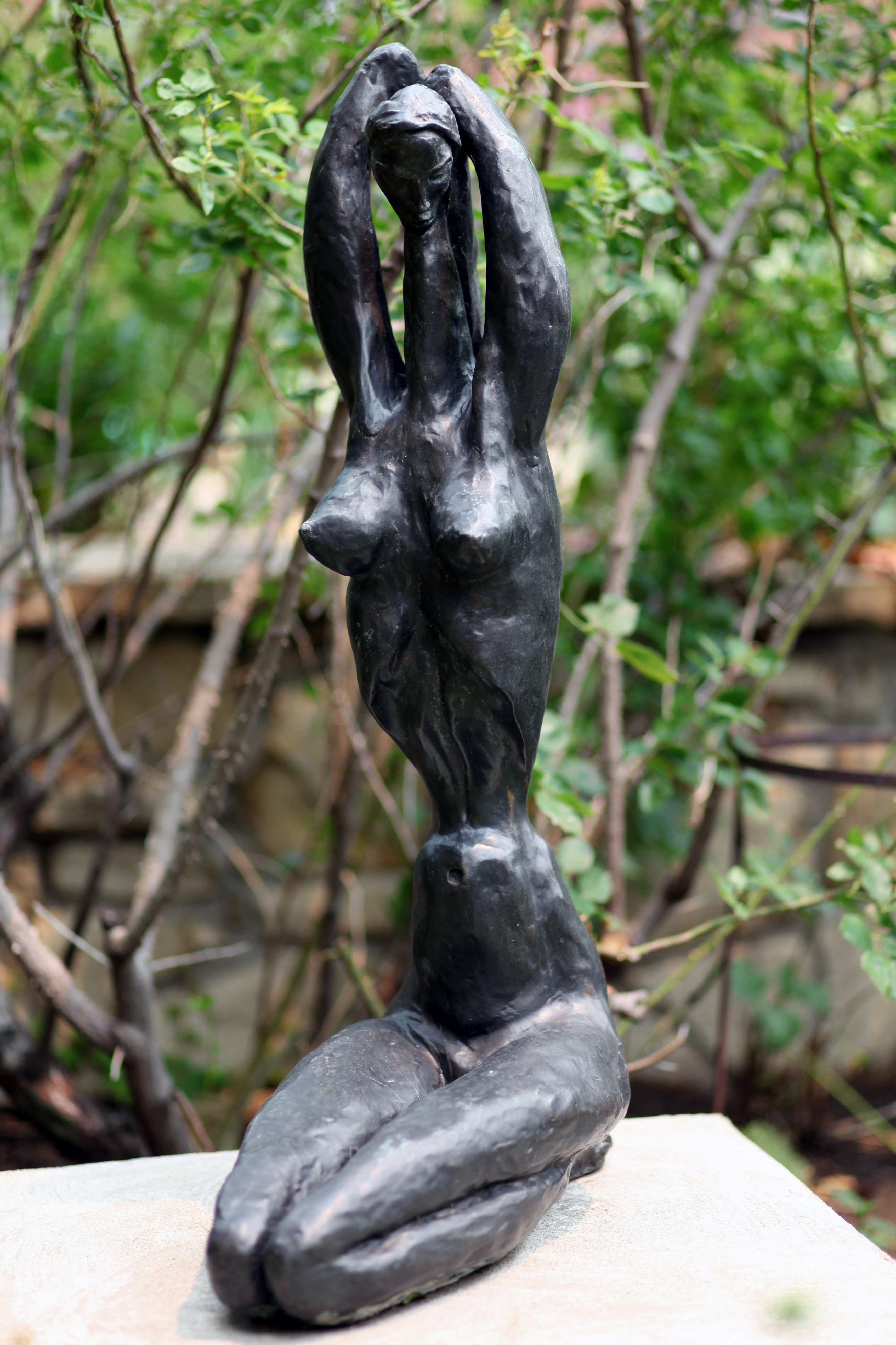 Kneeling Woman in Wichita, KS