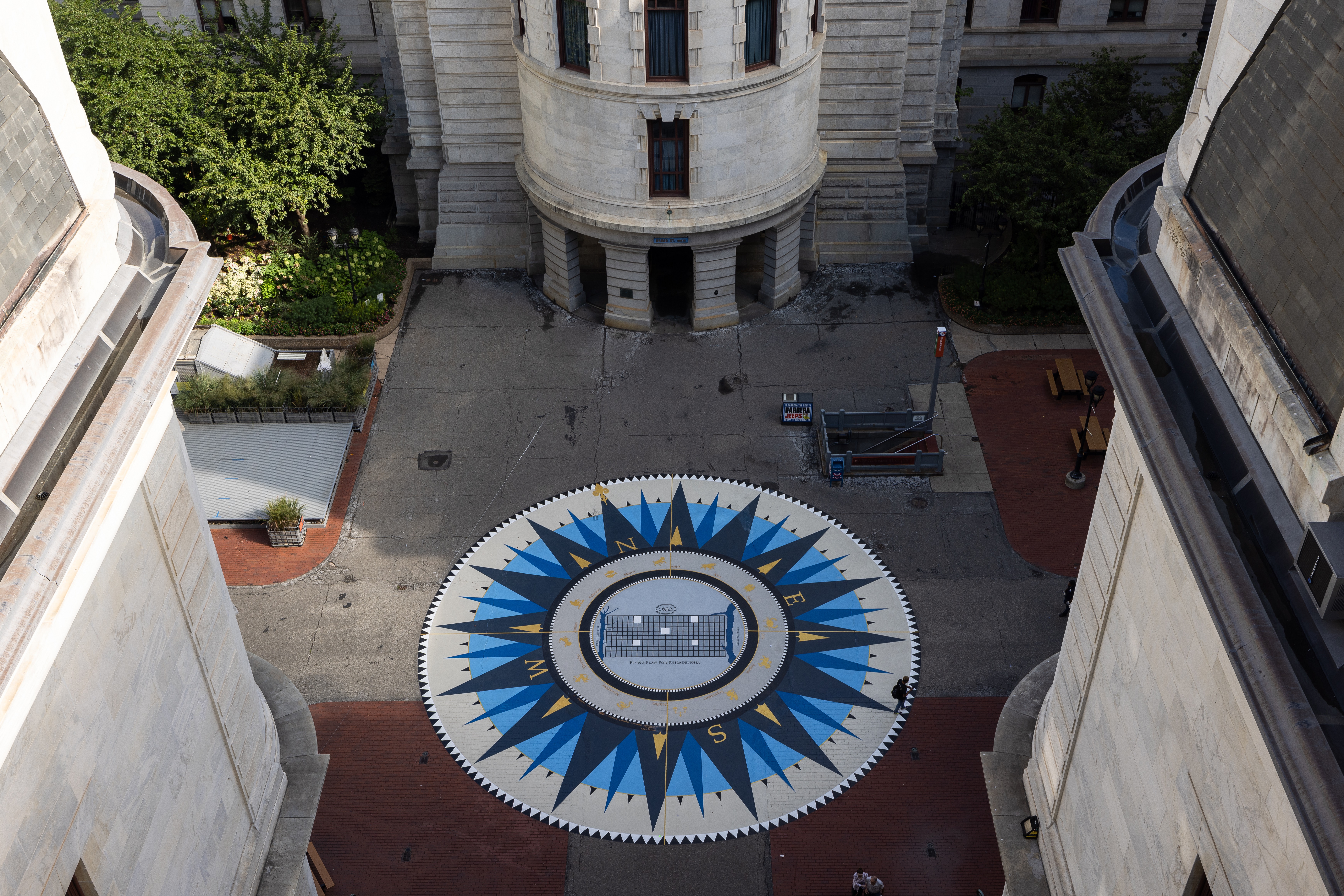 Compass Rose Restoration in Philadelphia PA