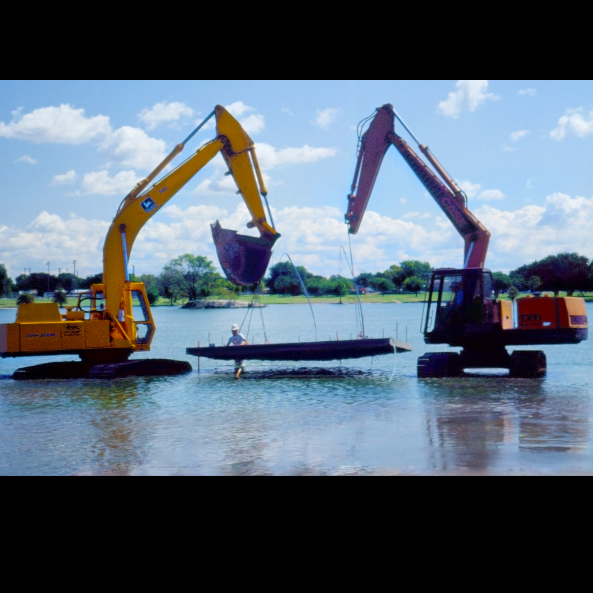 Maxey Park Lake in Lubbock, TX